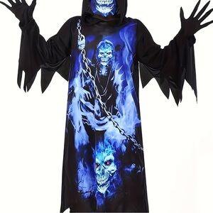 Wizard land Sz 8-10 yrs old Boy's kids Grim Reaper costume